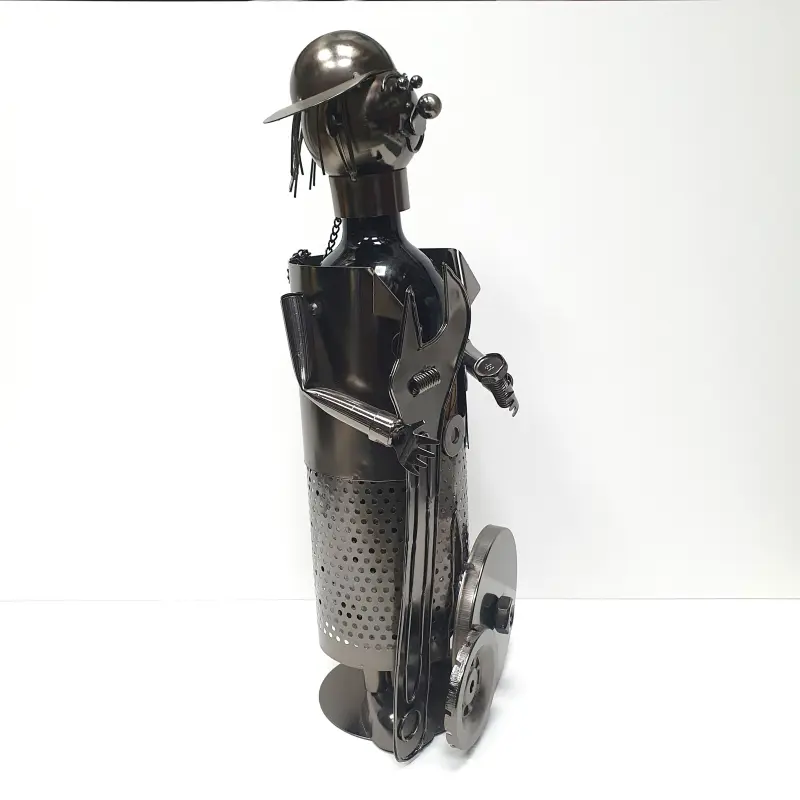 Mecanic auto, suport din metal pentru sticla, 15x33 cm